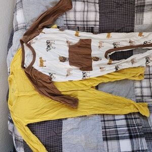Kyte BABY Brown and Yellow Kids Pajamas
